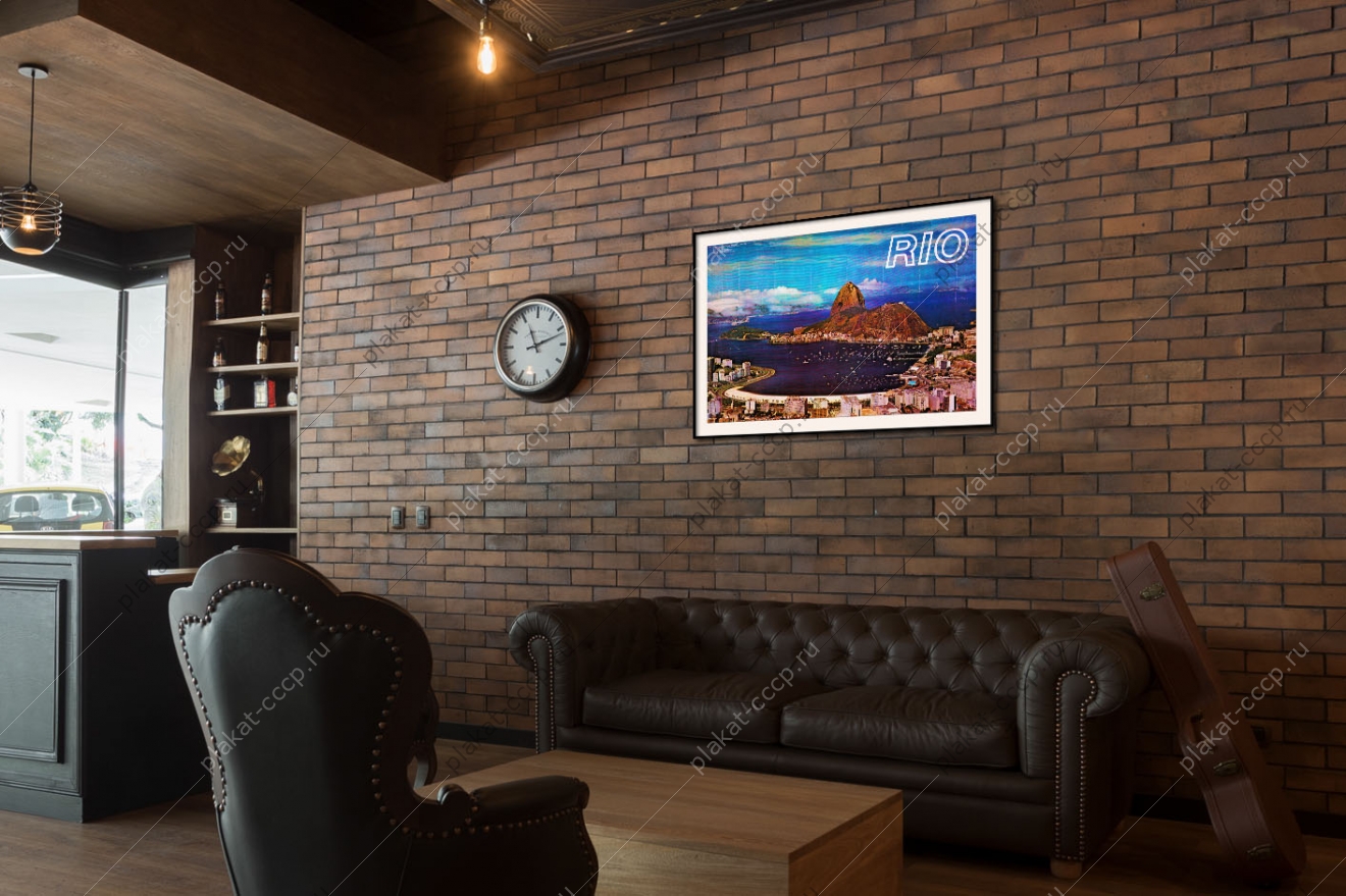 Оригинальный плакат туризм Рио де Жанейро