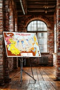 Оригинальный советский плакат сток северных рек СССР Енисей Объ Лена