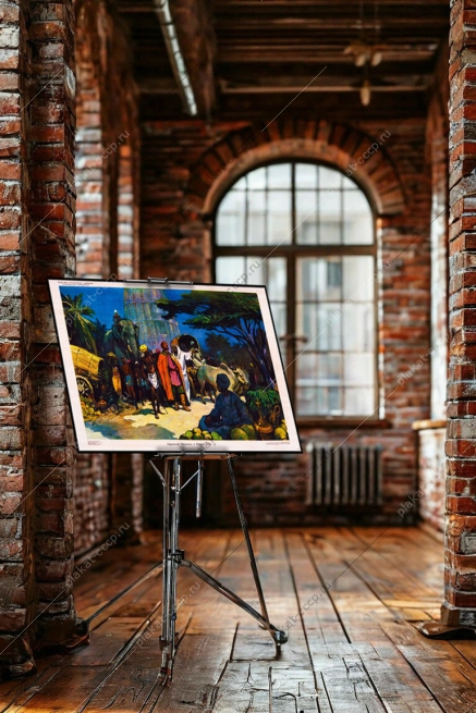 Оригинальный советский плакат Афанасий Никитин в Индии освоение территорий