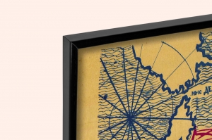 Оригинальный плакат СССР Семен Дежнев освоение Севера