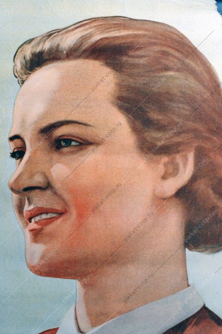 Оригинальный плакат СССР, Я буду голосовать за кандидатов блока коммунистов и беспартийных, Л.Голованов, 1950 год