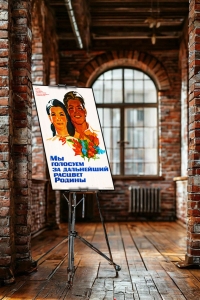 Оригинальный советский плакат мы голосуем за дальнейший расцвет Родины день выборов в депутаты трудящихся Украинской ССР