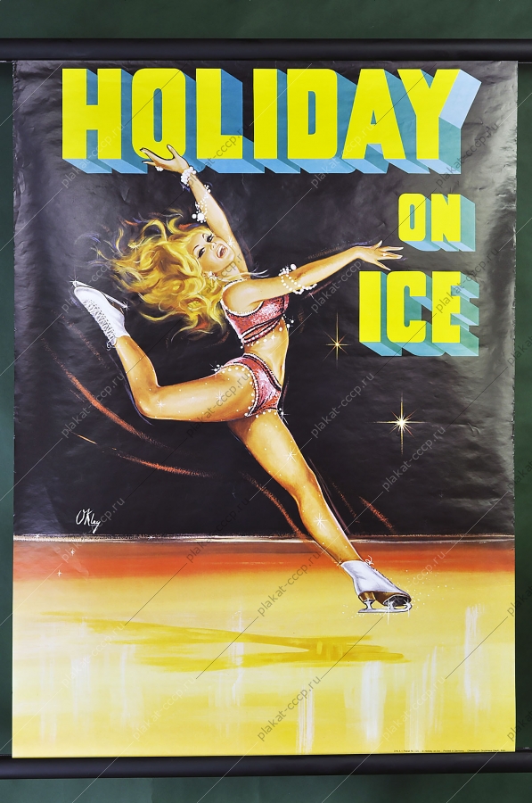 Оригинальный плакат Германия фигурное катание спорт каток