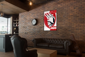 Оригинальный советский плакат Родина трудись спокойно военный плакат 23 февраля