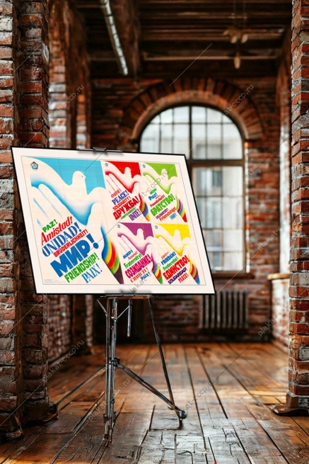 Оригинальный советский плакат Солидарность Мир Дружба Свобода