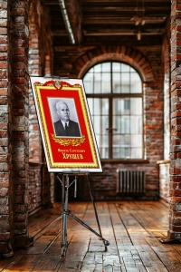 Оригинальный советский плакат Никита Сергеевич Хрущев