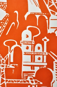 Оригинальный плакат СССР строительство пятилетка