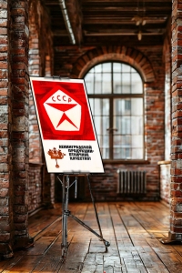 Оригинальный плакат СССР Ленинградской продукции отличное качество знак качества промышленность