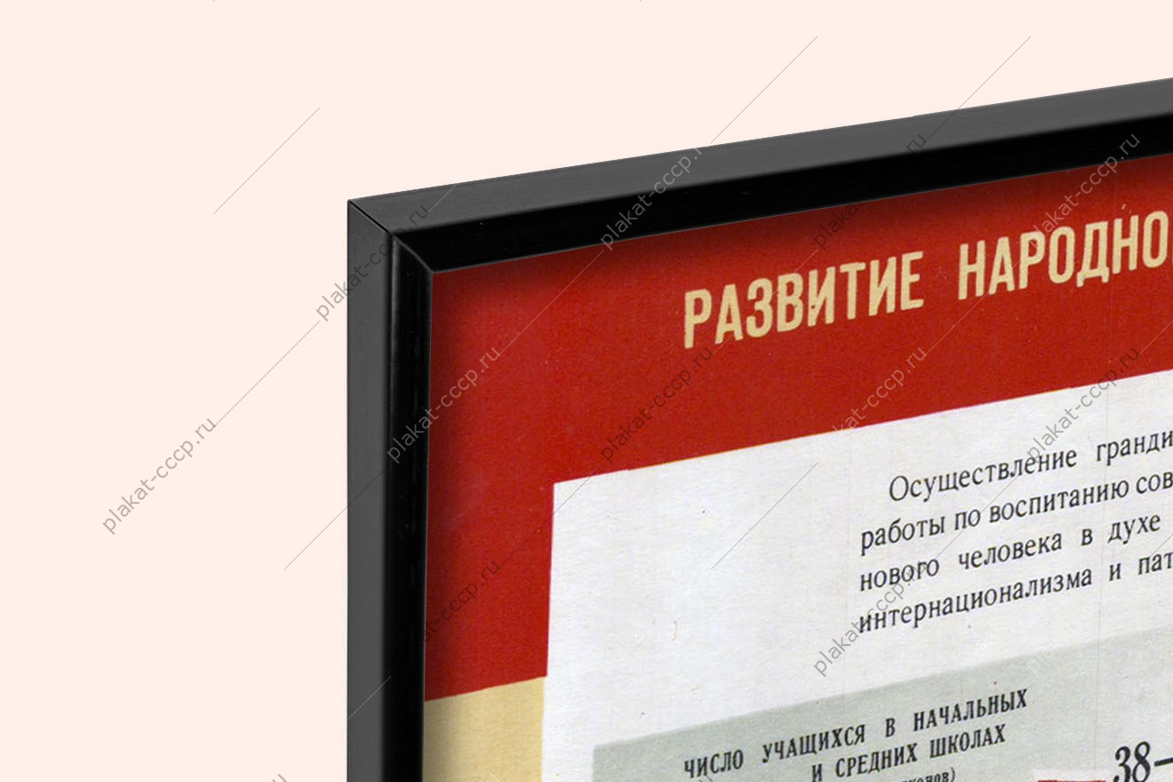 Советский плакат СССР - Развитие народного образования, науки и культуры 1959-1965