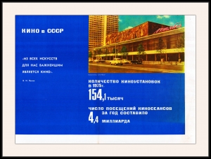 Оригинальный плакат СССР кино в СССР кинотеатр киноиндустрия