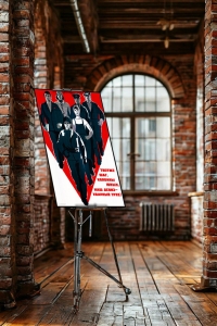 Оригинальный советский плакат тверже шаг колонны юных наш девиз ударный труд молодежь