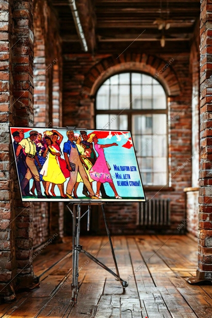 Оригинальный плакат СССР Ватолина молодежь мы партии дети мы дети великой страны