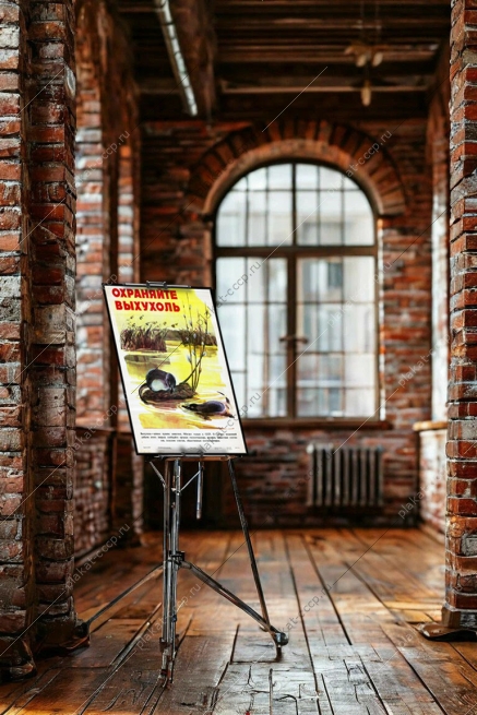 Оригинальный плакат СССР охраняйте выхухоль