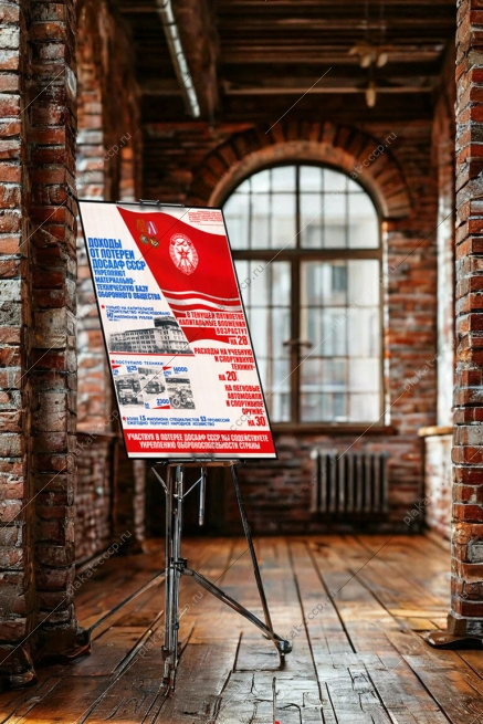 Оригинальный советский плакат доходы от лотереи ДОСААФ СССР