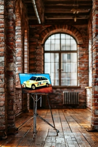 Оригинальный плакат СССР ипподромные автогонки чемпионат 1987 года