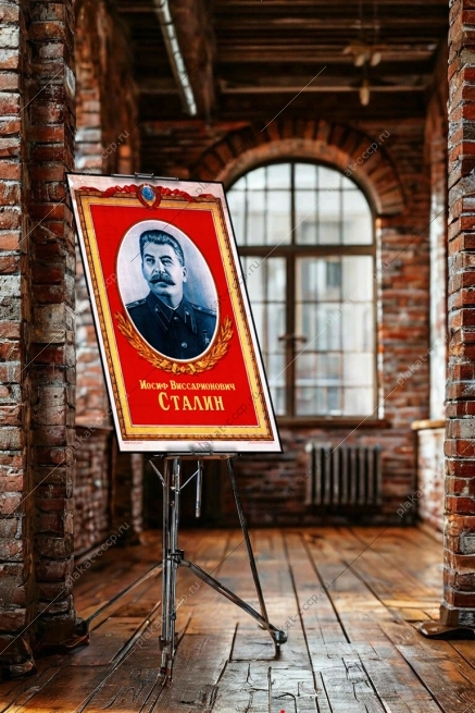 Оригинальный плакат СССР портрет Иосифа Сталина