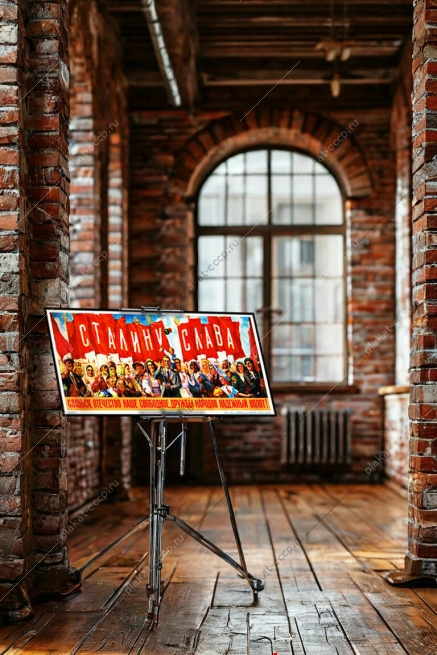 Оригинальный плакат СССР Сталину слава