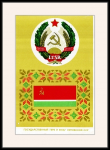 Оригинальный советский плакат Литовская ССР