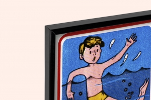 Оригинальный советский плакат ОСВОД не допускайте грубых шалостей на воде плавание