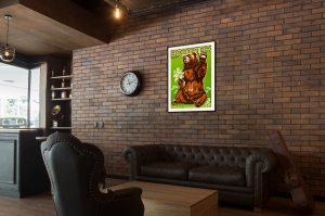 Оригинальный советский плакат СССР зоопарк