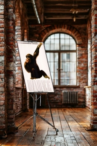 Оригинальный плакат СССР шимпанзе