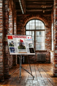 Оригинальный советский плакат знамя части флаг корабля ВОВ