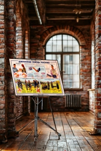 Оригинальный плакат СССР доврачебная помощь раненому