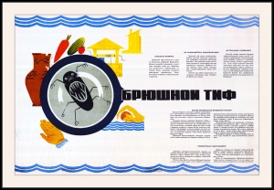 Оригинальный плакат СССР брюшной тиф