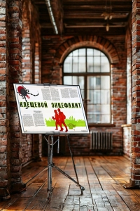 Оригинальный плакат СССР клещевой энцефалит