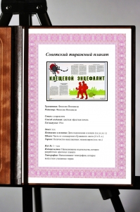 Оригинальный плакат СССР клещевой энцефалит