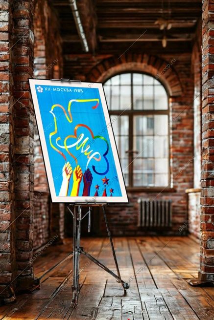 Оригинальный советский плакат Африка фестиваль молодежи студентов 1985