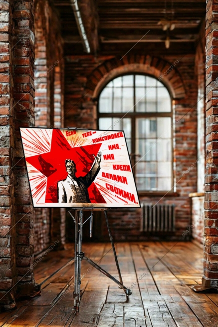 Оригинальный плакат СССР если тебе имя комсомолец имя крепи делами своими Маяковский