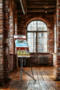 Оригинальный советский плакат СССР сервировка праздничного стола