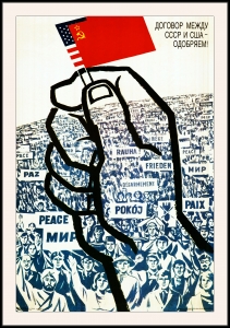Оригинальный советский плакат СССР договор СССР и США