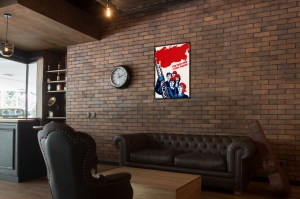 Оригинальный советский плакат труд твой и мой стране родной строительство ВЛКСМ