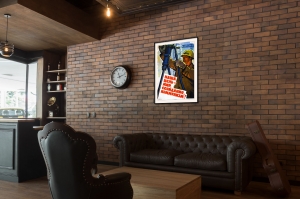 Оригинальный советский плакат наша цель мир созидание коммунизм