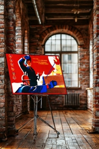 Оригинальный советский плакат труд наш дело чести есть подвиг доблести и подвиг славы строительство стройка