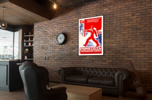 Оригинальный плакат СССР работать лучше эффективнее и с максимальной отдачей труд производство пятилетка