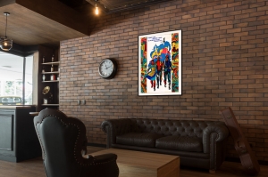 Оригинальный плакат СССР молодежь на стройки строительство