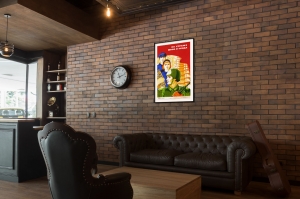 Оригинальный советский плакат на страже мира и труда