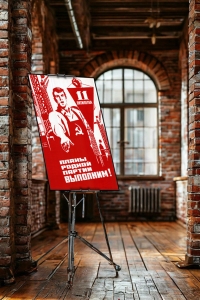 Оригинальный плакат СССР планы родной Партии выполним труд