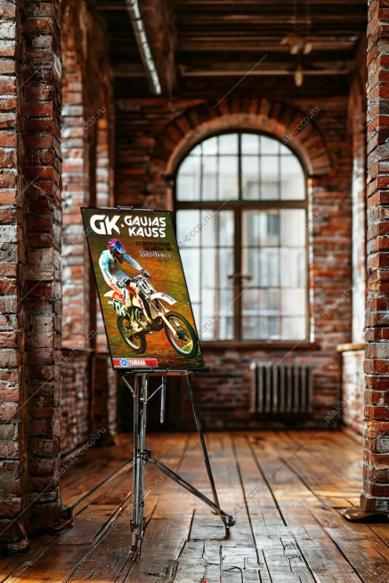 Оригинальный плакат СССР мотоциклетный спорт