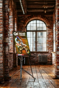 Оригинальный плакат СССР мотоциклетный спорт