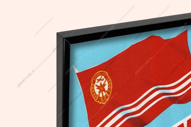 Оригинальный плакат СССР первичная организация ДОСААФ