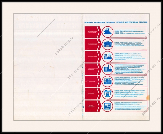 Оригинальный советский плакат СССР направления экономии