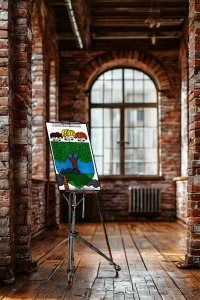 Оригинальный плакат СССР за зеленым щитом дышится легче озеленение экология