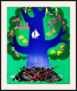 Оригинальный плакат СССР туризм экология бытовой мусор