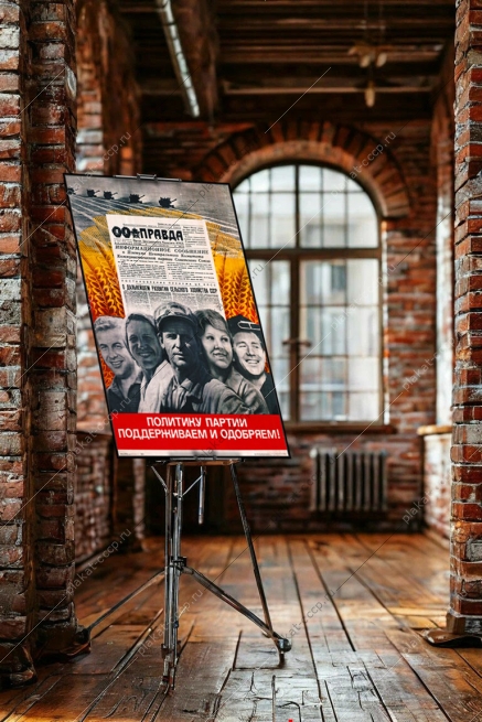 Оригинальный плакат СССР политику партии поддерживаем и одобряем патриоты патриотизм