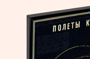 Оригинальный плакат СССР полеты к планетам космос