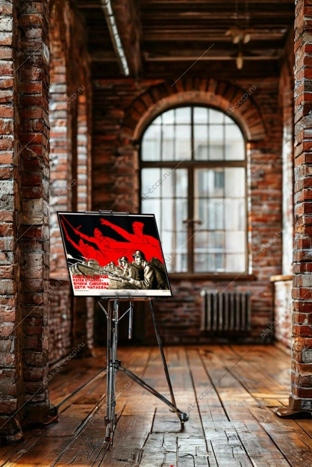 Оригинальный плакат СССР Бьемся мы здорово колем отчаянно внуки Суворова дети Чапаева